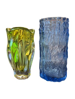 Lot 51 - TWO VINTAGE 20TH CENTURY STUDIO ART GLASS VASES