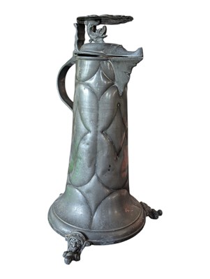 Lot 256 - LARGE 19TH CENTURY PEWTER JUG