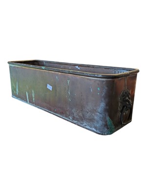 Lot 255 - LATE 19TH CENTURY COPPER TROUGH PLANTER