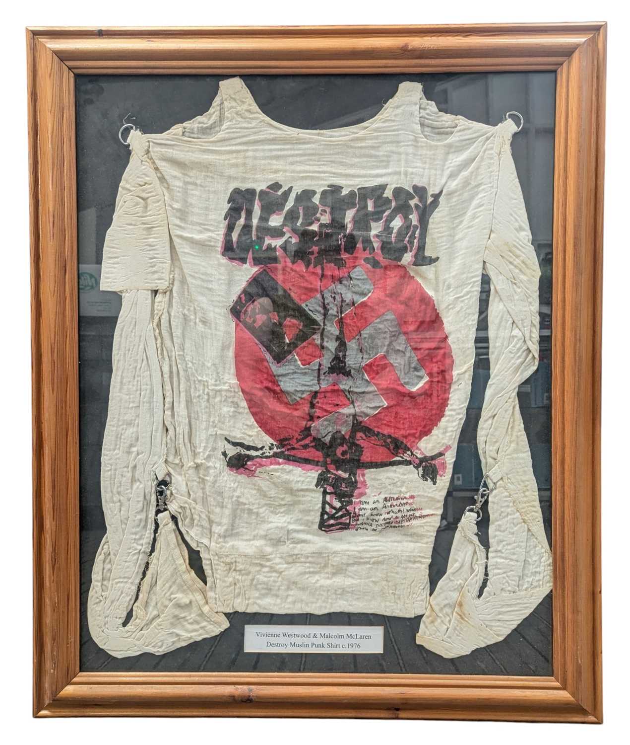 Lot 17 - SEX PISTOL / PUNK - ORIGINAL VIVIENNE WESTWOOD 'DESTROY' MUSLIN SHIRT
