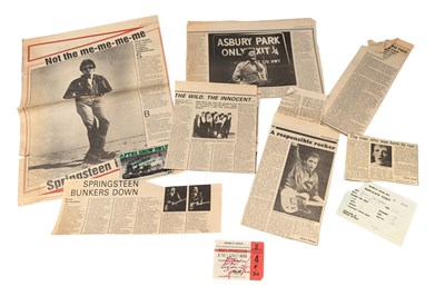 Lot 285 - MUSIC - BRUCE SPRINGSTEEN - AUTOGRAPHED CANCELLED WEMBLEY CONCERT TICKET + OTHER ITEMS