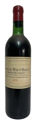 Lot 144 - CHATEAU HAUT BAILLY - GRAND CRU CLASSE 1972 RED WINE