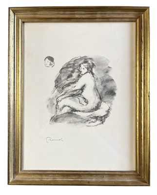 Lot 293 - PIERRE AUGUSTE RENOIR - ÉTUDE DE FEMME NUE, VARIANTE - LITHOGRAPH, 1904 PUB. VOILLARD