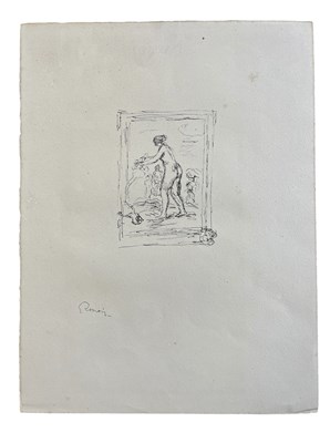 Lot 325 - PIERRE AUGUSTE RENOIR - FEMME AU CEP DE VIGNE, 2E - LITHOGRAPH, PUBL. VOLLARD
