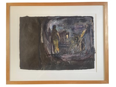 Lot 360 - KURT JACKSON (B. 1961) - LONG HOLE DRILLERS, LEVEL 315, DOLCOATH SOUTH - MIXED MEDIA