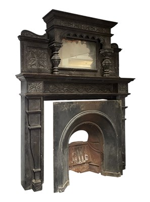 Lot 650 - 19TH CENTURY CARVED OAK FIREPLACE