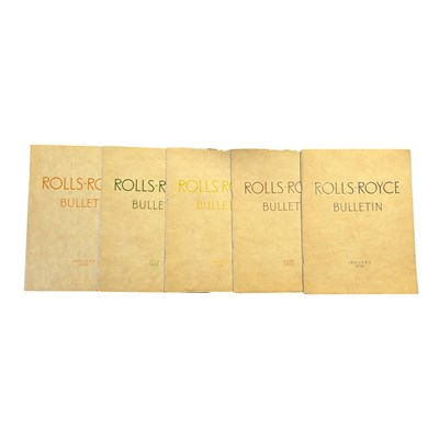Lot 549 - FIVE 1950S ROLLS ROYCE BULLETIN MAGAZINES
