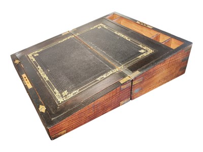 Lot 351 - 19TH CENTURY VICTORIAN MAHOGANY WRITING SLOPE