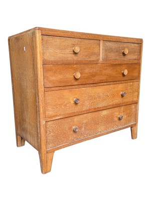 Lot 619a - VINTAGE 20TH CENTURY AIR MINISTRY OAK CHEST OF DRAWERS