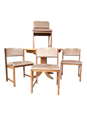 Lot 615a - NATHAN FURNITURE - RETRO MID CENTURY TABLE W/ UNBRANDED DINING CHAIRS