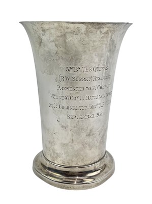 Lot 4 - EARLY 19TH CENTURY EDWARD VII HALLMARKED SILVER TROPHY VASE