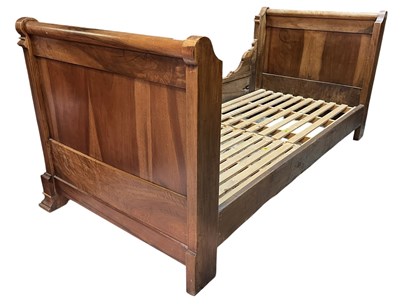 Lot 598 - FRENCH WALNUT SINGLE SLEIGH BED OR DAYBED