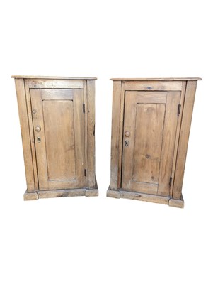 Lot 1009 - PAIR OF VICTORIAN PINE BEDSIDE CUPBOARDS