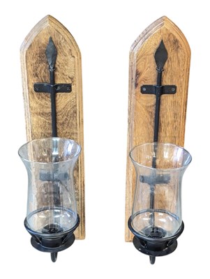 Lot 1007 - PAIR OF CONTEMPORARY GOTHIC WALL SCONCES