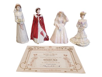 Lot 119 - FOUR LATE 20TH / 21ST CENTURY PORCELAIN FIGURES OF LADIES