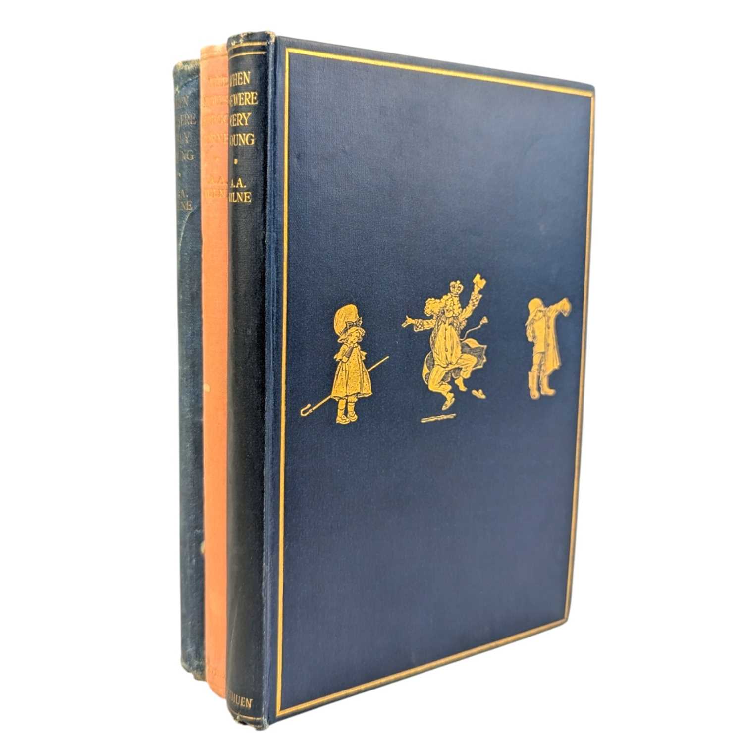Lot 76 - MILNE, A.A. - THREE EARLY EDITIONS TO INCLUDE WHEN WE WERE VERY YOUNG AND THE HOUSE AT POOH CORNER