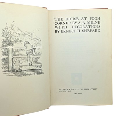 Lot 76 - MILNE, A.A. - THREE EARLY EDITIONS TO INCLUDE WHEN WE WERE VERY YOUNG AND THE HOUSE AT POOH CORNER