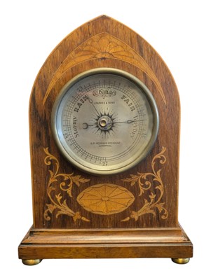 Lot 298 - 19TH CENTURY ART NOUVEAU MANTLE BAROMETER