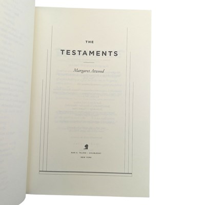 Lot 68 - ATWOOD, MARGARET - THE HANDMAID'S TALE & THE TESTAMENTS, FIRST EDITIONS