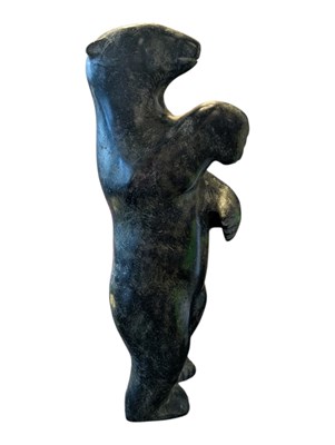 Lot 301 - NORTH AMERICAN INUIT TRIBAL CARVED STONE BEAR