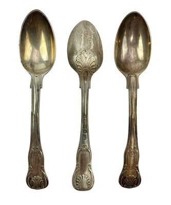 Lot 28 - THREE MID 19TH CENTURY VICTORIAN HALLMARKED SILVER TEASPOONS