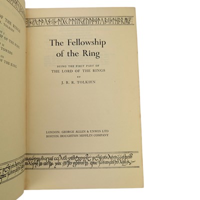 Lot 53 - TOLKIEN, J.R.R. - THE TWO TOWERS AND THE FELLOWSHIP OF THE RING - FIRST EDITIONS