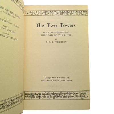Lot 53 - TOLKIEN, J.R.R. - THE TWO TOWERS AND THE FELLOWSHIP OF THE RING - FIRST EDITIONS