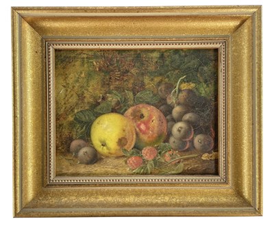 Lot 545 - VINCENT CLARE (1855-1925) - STILL LIFE OIL ON CANVAS PAINTING WITH FRUIT