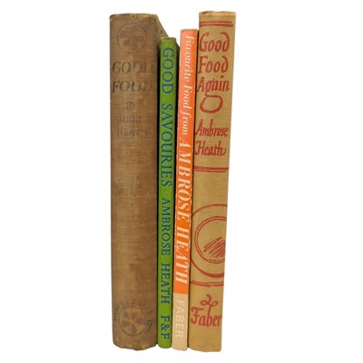 Lot 94 - HEATH, AMBROSE - FOUR COOKERY BOOKS, INC. GOOD FOOD, GOOD FOOD AGAIN, ETC.