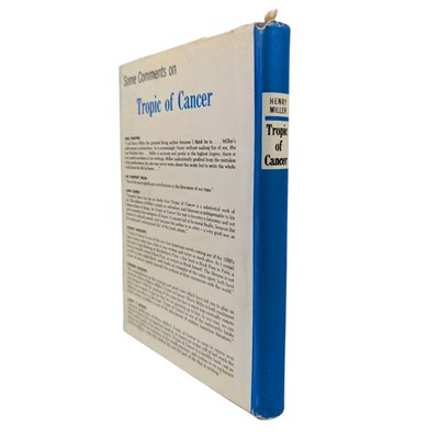 Lot 47 - MILLER, HENRY - 1961 THE TROPIC OF CANCER, FIRST EDITION WITH DUSTWRAPPER
