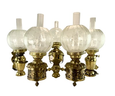 Lot 602 - SELECTION OF CLASSICAL STYLE BRASSED METAL WALL LIGHT SCONCES