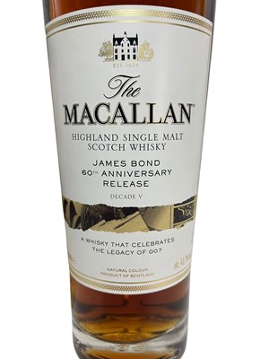 Lot 173 - JAMES BOND 007 - THE MACALLAN SINGLE MALT SCOTCH WHISKY 60TH ANNIVERSARY DECADE V