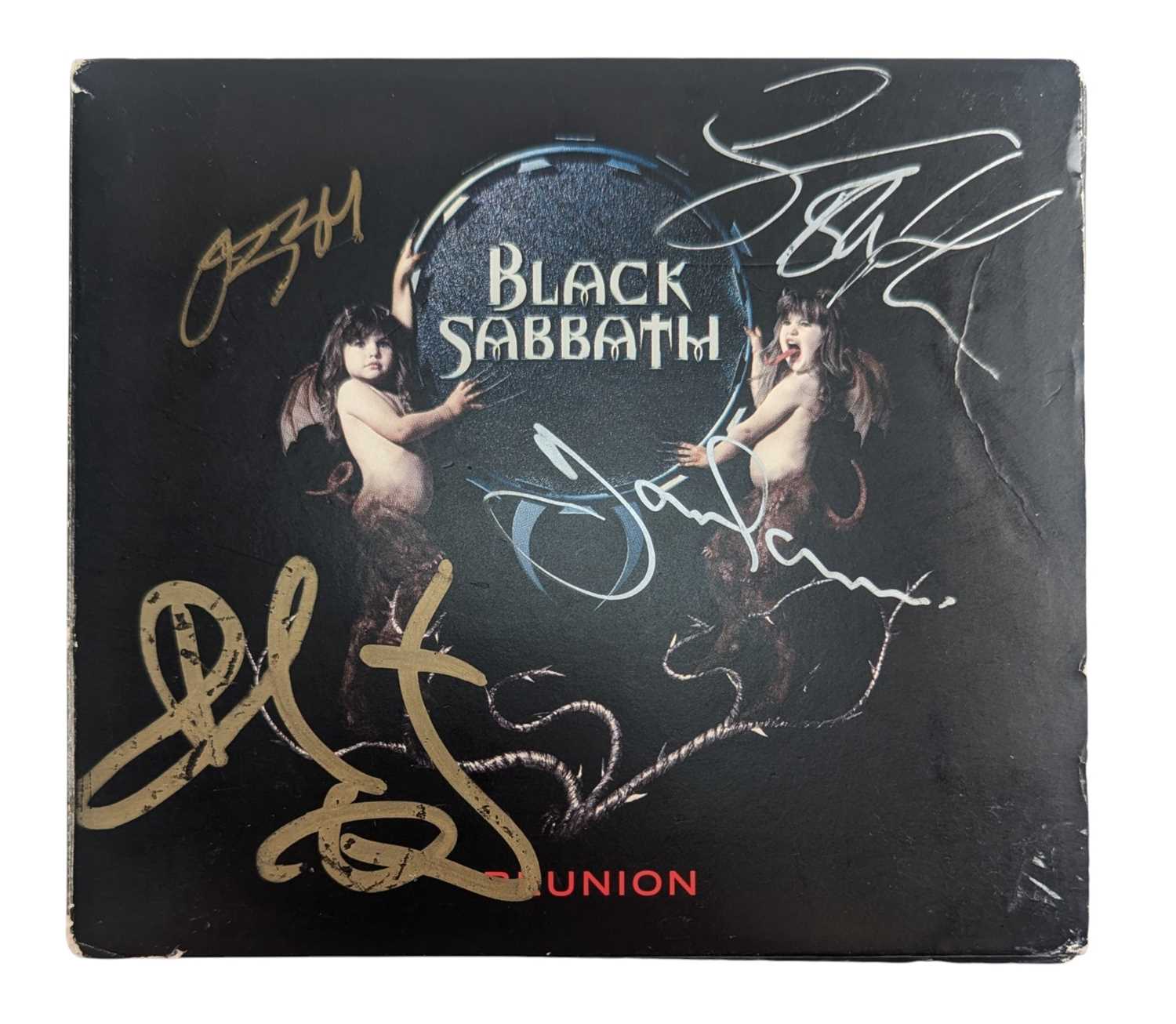 Lot 295 - BLACK SABBATH (BAND) - FULL BAND AUTOGRAPHED REUNION CD