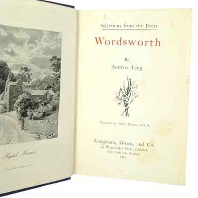 Lot 71 - SELECTION OF POETRY - FINE BINDINGS - TO INCLUDE TENNYSON, WORDSWORTH ETC