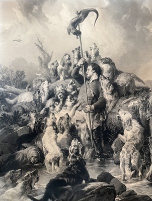 Lot 616 - AFTER EDWIN LANDSEER, ENGRAVED BY CHARLES G LEWIS - OTTER HUNT - ENGRAVING