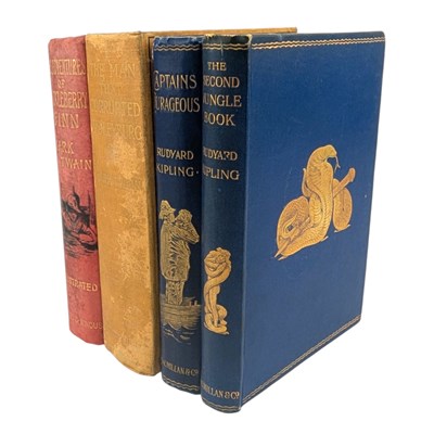 Lot 78 - A SELECTION OF CHILDREN'S BOOKS TO INCLUDE: THE SECOND JUNGLE BOOK AND HUCKLEBERRY FINN ETC
