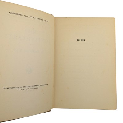 Lot 6 - WEST, NATHANAEL - 1933 MISS LONELYHEARTS, EXTREMELY RARE FIRST EDITION, FIRST ISSUE