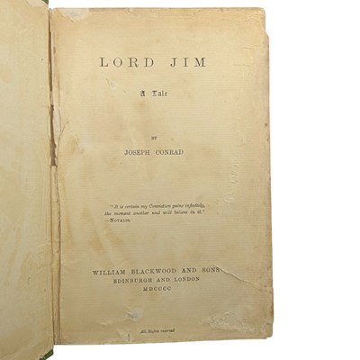 Lot 90 - CONRAD, JOSEPH - 1900 LORD JIM & WELLS, H.G. - 1917 THE SOUL OF A BISHOP, FIRST EDITIONS