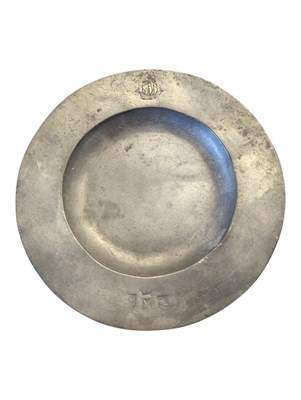 Lot 312 - 18TH CENTURY SCOTTISH PEWTER DISH