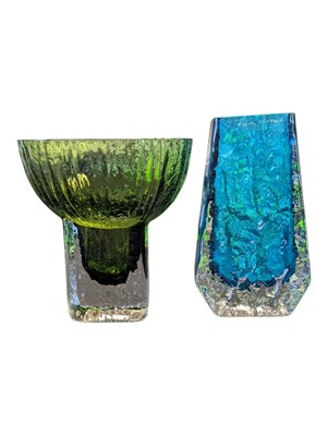 Lot 91 - TWO VINTAGE MID 20TH CENTURY STUDIO ART GLASS VASES