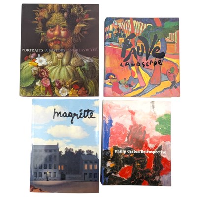Lot 105 - A SELECTION OF LARGE ART BOOKS TO INCLUDE MAGRITTE, PHILIP GUSTON, AND PORTRAITURE ETC