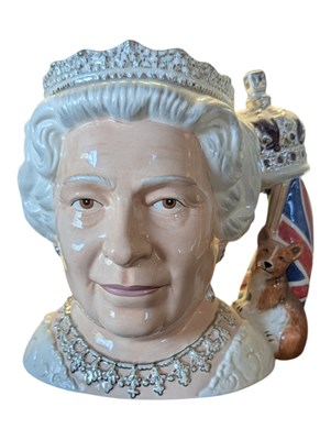 Lot 73 - ROYAL DOULTON - 2006 QUEEN ELIZABETH II CERAMIC CHARACTER JUG