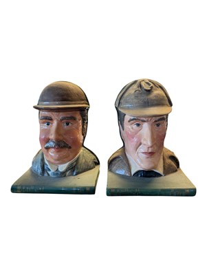 Lot 78 - ROYAL DOULTON - PAIR OF VINTAGE SHERLOCK HOLMES CERAMIC BOOKENDS