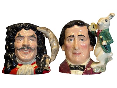 Lot 81 - ROYAL DOULTON - CAPTAIN HOOK / LEWIS CARROLL - CERAMIC CHARACTER JUGS