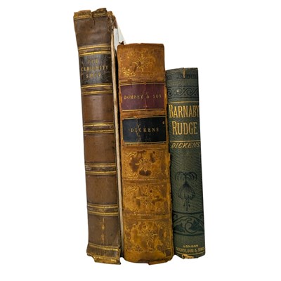 Lot 81 - THREE EARLY EDITIONS OF CHARLES DICKENS TO INCLUDE DOMBEY AND SONS ETC