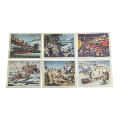 Lot 347 - COLLECTION OF SIX 1950S MAC TATCHELL POSTER PRINTS