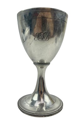 Lot 35 - 18TH CENTURY GEORGE III HALLMARKED SILVER GOBLET