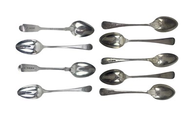 Lot 49 - GEORGE III HALLMARKED SILVER TEASPOONS & OTHER TEASPOONS