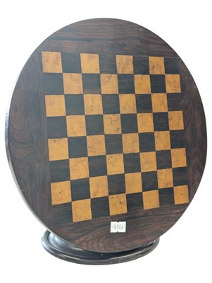 Lot 321 - 19TH CENTURY VICTORIAN MINIATURE TILT TOP CHESS TABLE