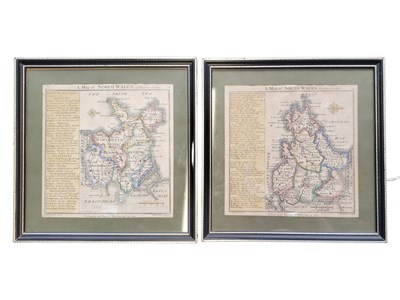 Lot 533 - T. BADESLADE & W H TOMS - TWO 18TH CENTURY FRAMED MAPS OF WALES